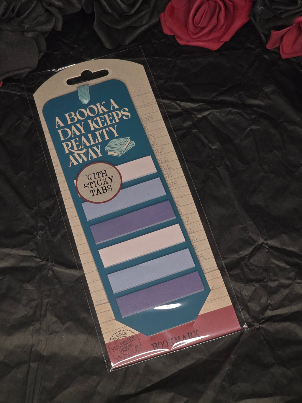 A Book a Day Keeps Reality Away – Bookmark with Sticky Tabs