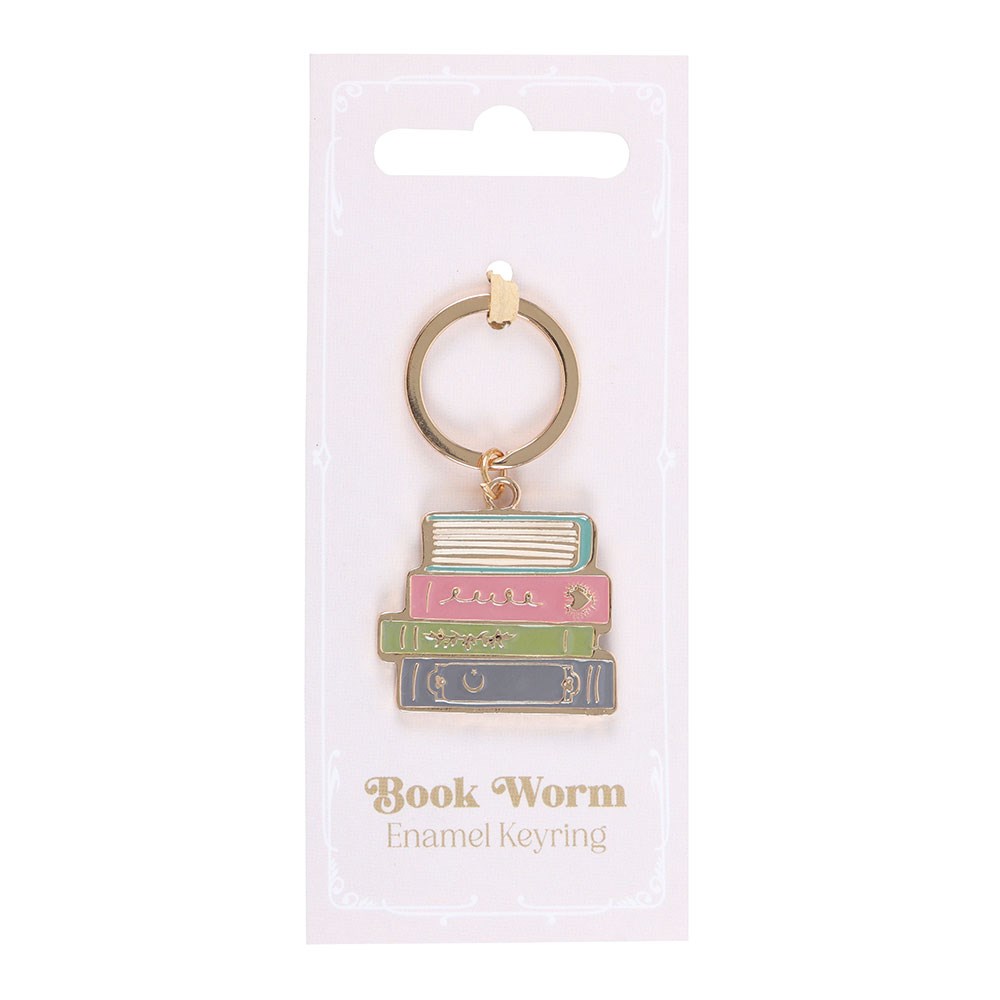 Book Worm Alloy And Enamel Keyring
