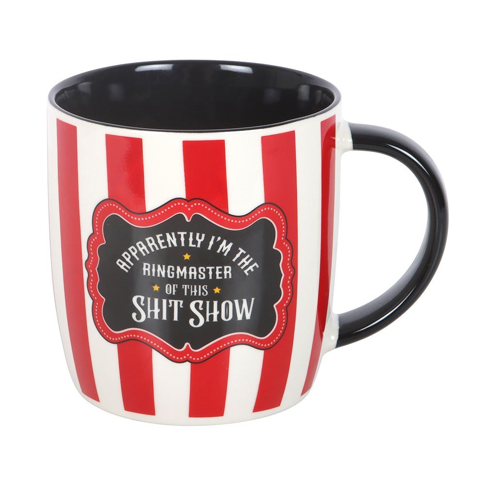 Red Striped Ringmaster Mug - Mug - The Dark Rose Emporium