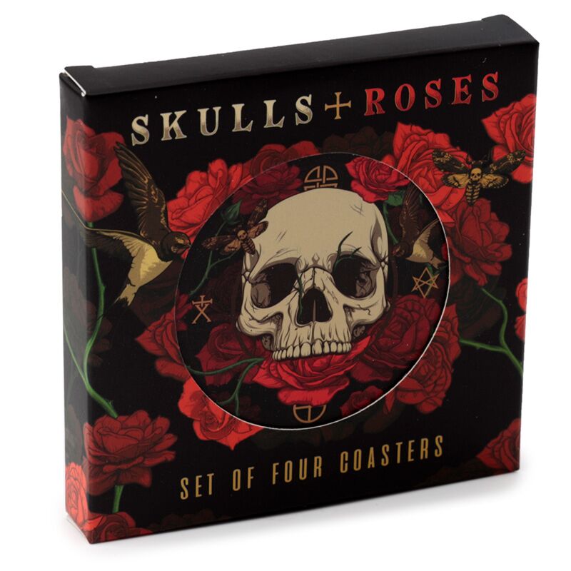 Skulls & Roses Coasters - Coaster - The Dark Rose Emporium