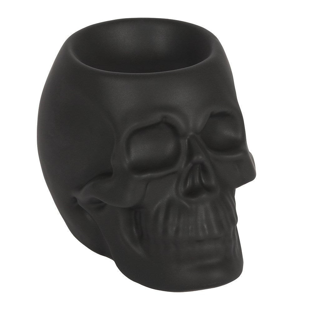 Black Skull Oil Burner - Oil Burner - The Dark Rose Emporium