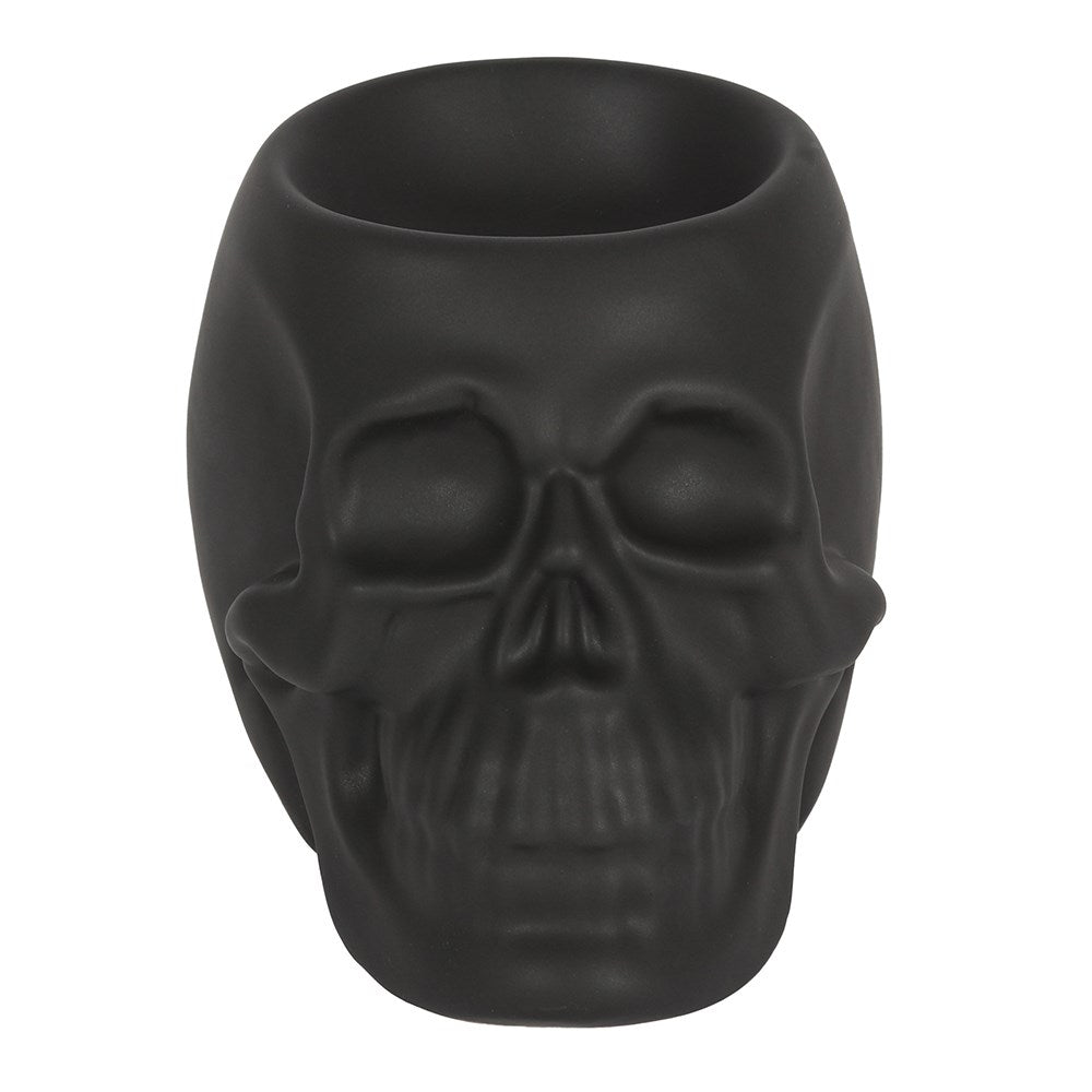 Black Skull Oil Burner - Oil Burner - The Dark Rose Emporium