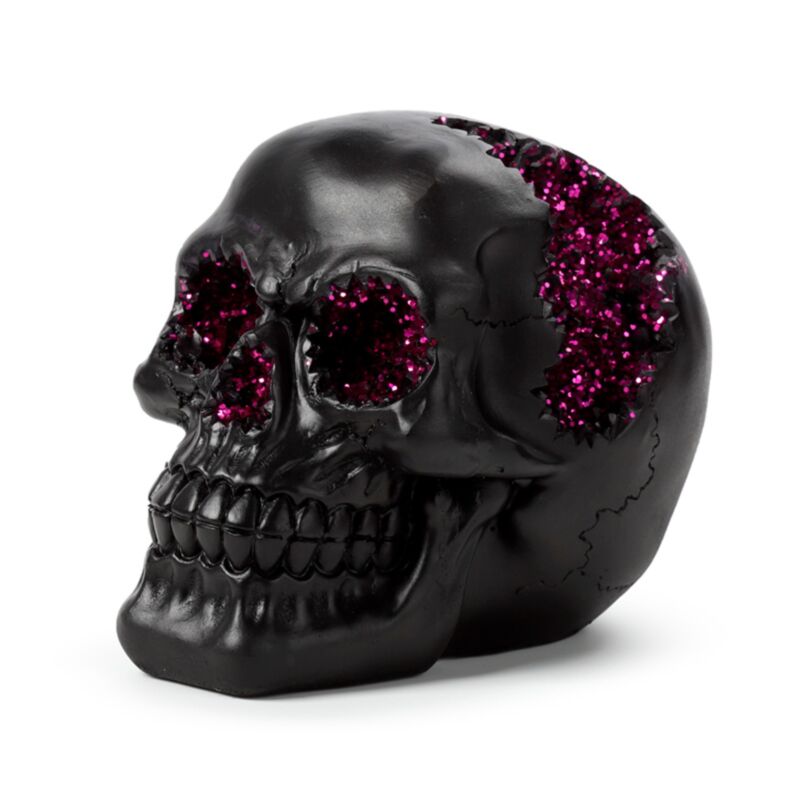 Black Geode Skull Purple
