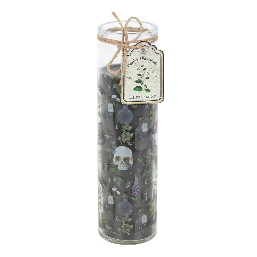 Poisonous Plants Deadly Nightshade Glass Tube Candle