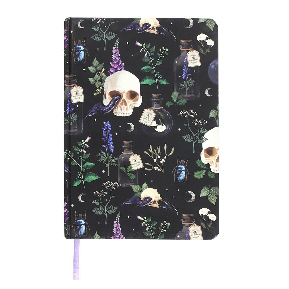 Venom & Vines Print A5 Notebook - Notepad - The Dark Rose Emporium