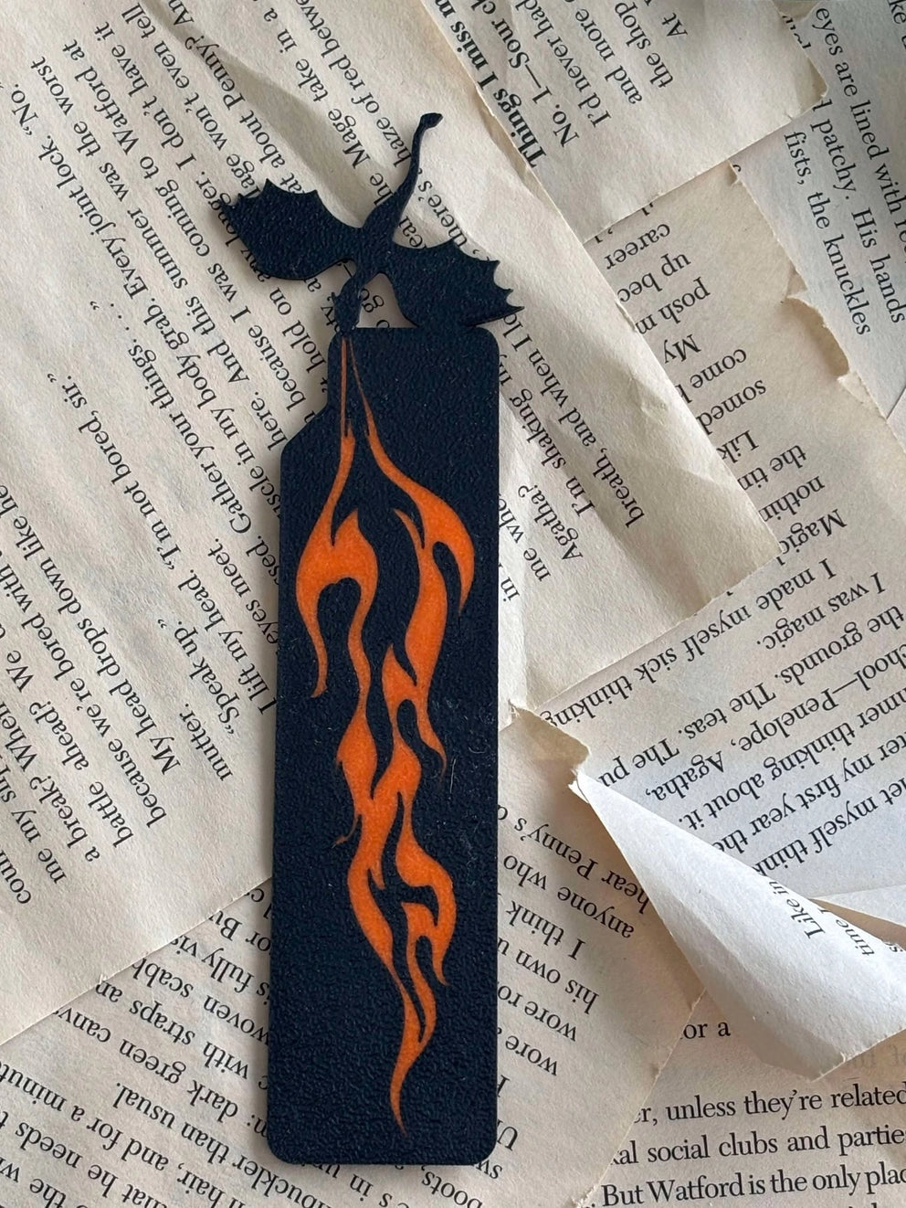 Bookmark – Dragon With Flames
